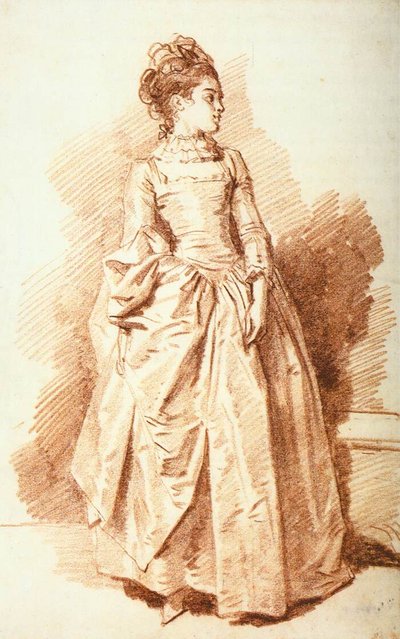Young Woman Standing by Jean Honore Fragonard